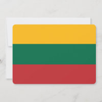 Patriotic invitations with Lithuania Flag