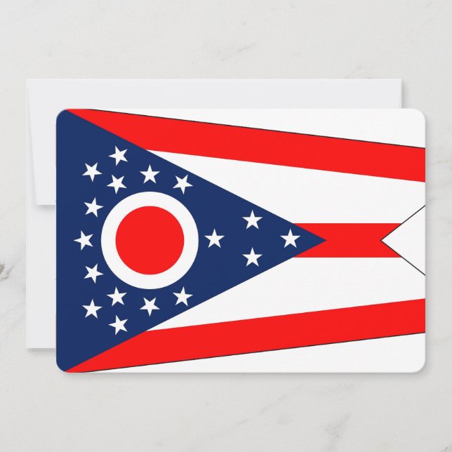 Patriotic invitations with Ohio Flag (Front)