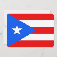 Patriotic invitations with Puerto Rico Flag