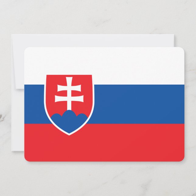 Patriotic invitations with Slovakia Flag (Front)