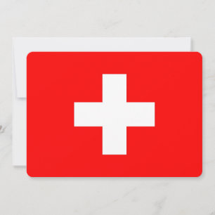 Patriotic invitations with Switzerland Flag