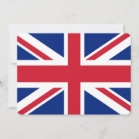 Patriotic invitations with United Kingdom Flag