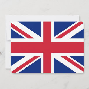 Patriotic invitations with United Kingdom Flag