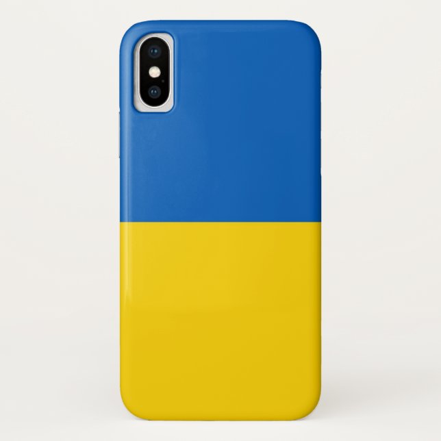 Patriotic Iphone X Case with Flag of Ukraine (Back)