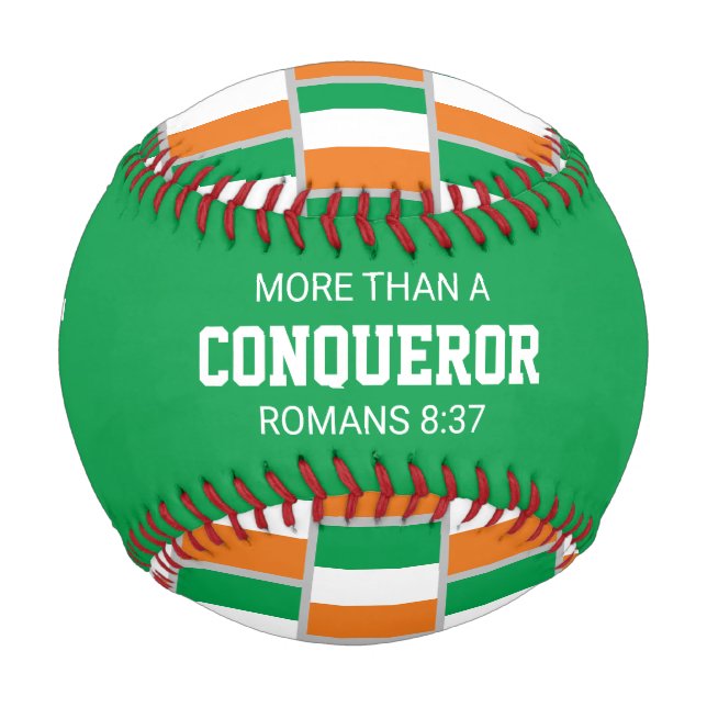 Patriotic IRELAND Custom Scripture FLAG Baseball (Front)
