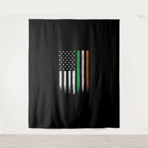 Patriotic Irish American Flag Ireland St. Patrick' Tapestry