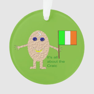 Patriotic Irish Egg Acrylic Ornament