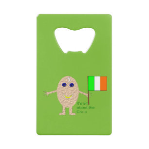 Patriotic Irish Egg Bottle Opener Credit Card Bottle Opener