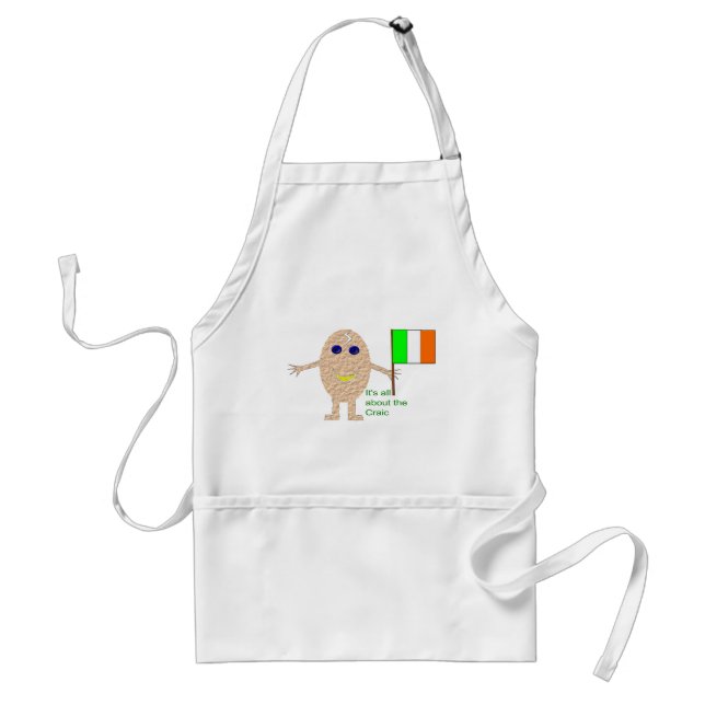 Patriotic Irish Egg Funny Cooking Apron (Front)