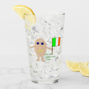 Patriotic Irish Egg Glass