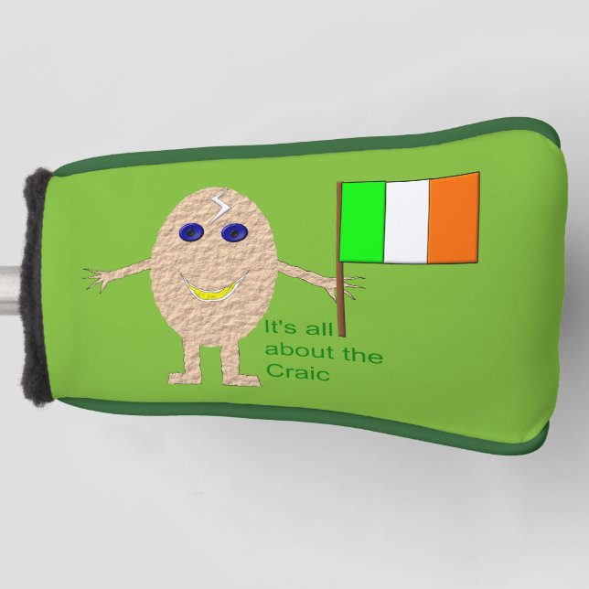Patriotic Irish Egg Golf Putter Cover (Front)