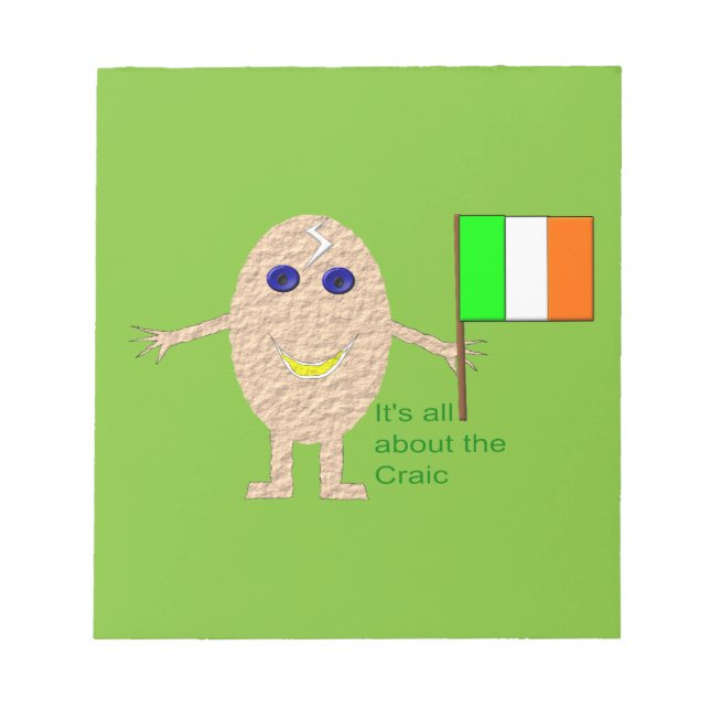 Patriotic Irish Egg Notepad (Front)
