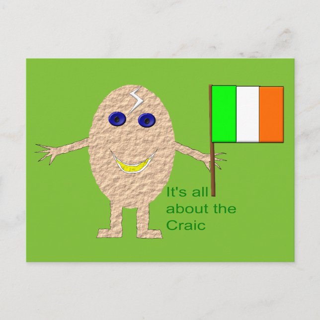 Patriotic Irish Egg Postcard (Front)