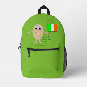 Patriotic Irish Egg Printed Backpack