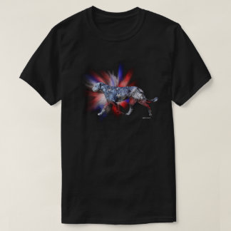 Patriotic Irish Wolfhound Red White and Blue T-Shirt