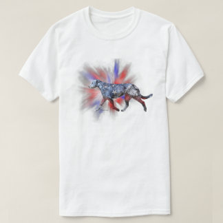 Patriotic Irish Wolfhound Red White and Blue T-Shirt