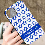 Patriotic Israel case, blue David Star / Israel iPhone 15 Case<br><div class="desc">Patriotic Israel Iphone case featuring David's Star in white. Mobile phone cover case with Israeli flag fashion - love my country,  travel,  holiday / sports fans</div>