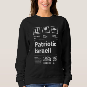 Patriotic Israeli Patriotism Israel Country Pride  Sweatshirt