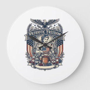 Patriotic Jam Maker Large Clock