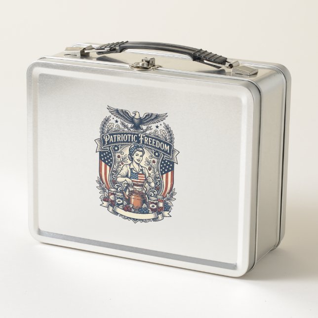Patriotic Jam Maker Metal Lunch Box (Front)