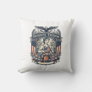 Patriotic Jam Maker Throw Pillow