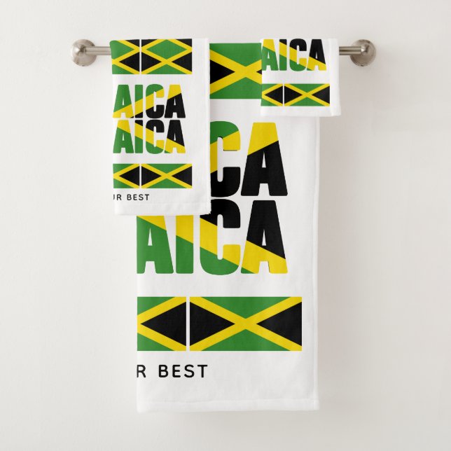 Patriotic JAMAICA JAMAICA Bath Towel Set (Insitu)