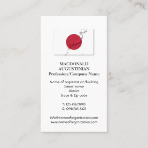 Patriotic   JAPAN FLAG   Photo Business Card