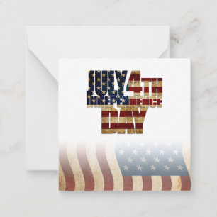 Patriotic July 4th Flag Design Card