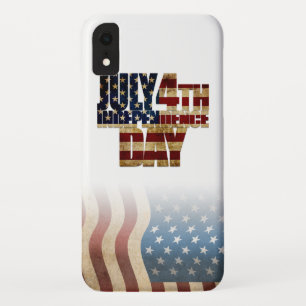 Patriotic July 4th Flag Design iPhone XR Case