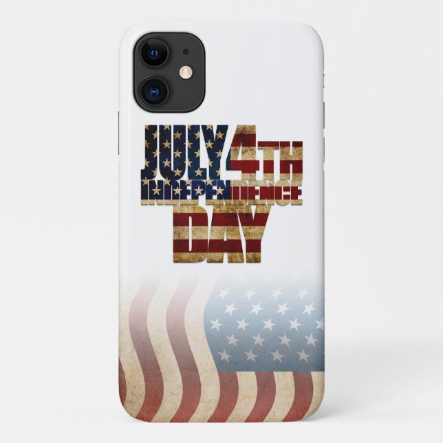 Patriotic July 4th Flag Design Case-Mate iPhone Case (Back)