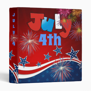 Patriotic July 4th Independence Day Fireworks Binder