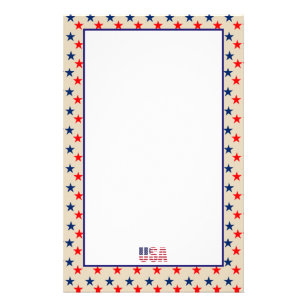Patriotic Stationery Templates, Patriotic Custom Stationery Templates