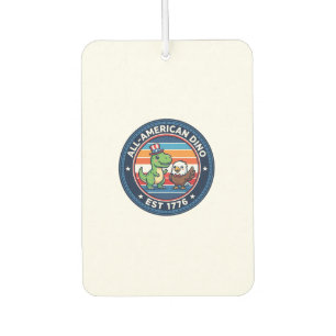 Patriotic Kawaii Dinosaur All-american DINO EST 17 Air Freshener