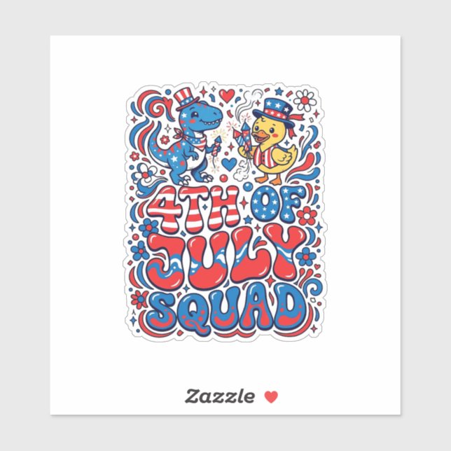Patriotic Kawaii Dinosaur Best Step-dad Ever Step- (Sheet)