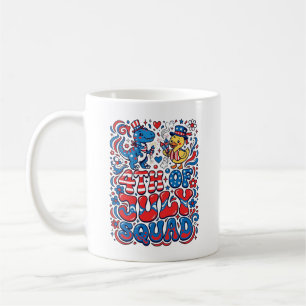 Patriotic Kawaii Dinosaur Best Step-dad Ever Step- Coffee Mug