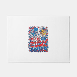 Patriotic Kawaii Dinosaur Best Step-dad Ever Step- Doormat