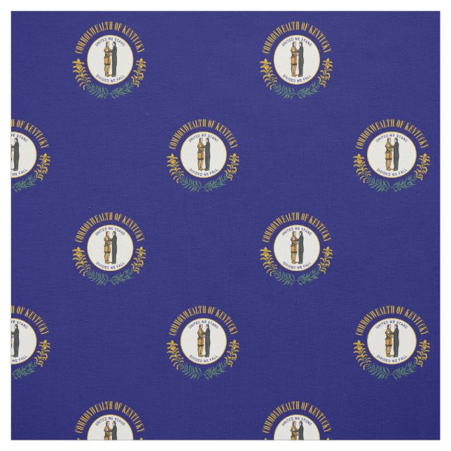 Patriotic Kentucky State Flag Fabric (Swatch)