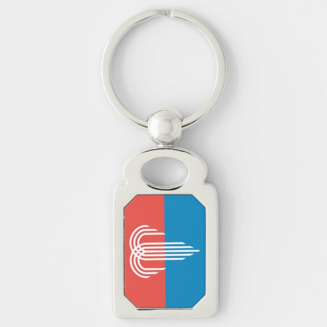Patriotic keychain with Flag of Kansas City (Front)
