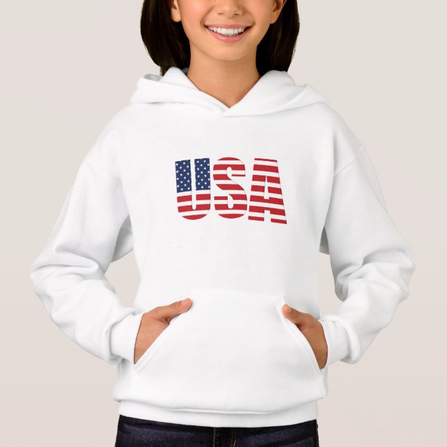 Patriotic Kids Pullover Hoodie (Front)