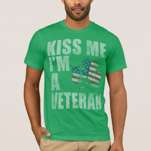 Patriotic Kiss Me I'm A Veteran T-Shirt