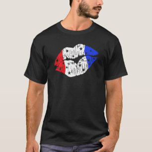 Patriotic Kiss on the Red  White  and Blue Lips US T-Shirt