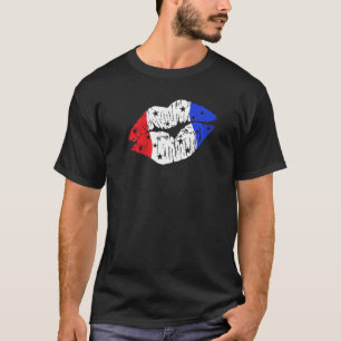 Patriotic Kiss on the Red White and Blue Lips USA T-Shirt