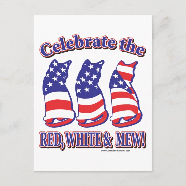 Patriotic Kitty Cats Postcard (Front)