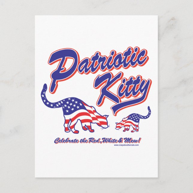 Patriotic Kitty Cats Postcard (Front)