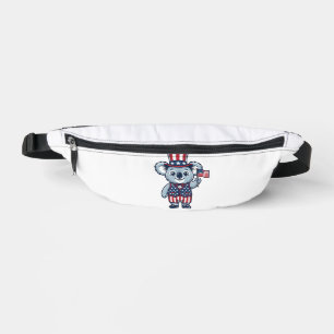 Patriotic Koala Vector Vintage Shirt Design_1 Fanny Pack