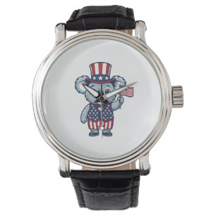 Patriotic Koala Vector Vintage Shirt Design_1 Watch