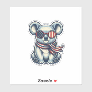 Patriotic Koala Vintage Engraving Shirt Design_1