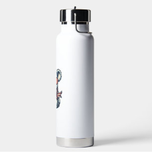 Patriotic Koala Vintage Engraving Shirt Design_1 Water Bottle