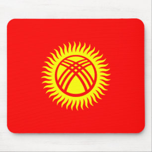 Patriotic Kyrgyzstan Flag Mouse Pad
