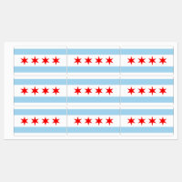 Patriotic labels with flag of Chicago City